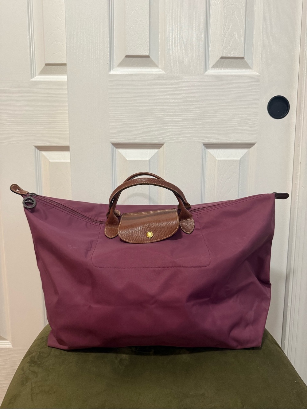 Longchamp Le Pliage Original Travel Bag Fig Purple Weekender